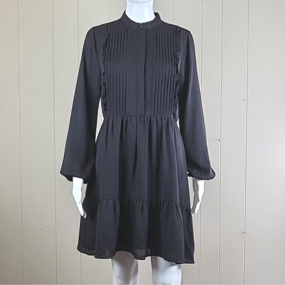 J. Crew Mercantile Ruffle Pintuck Dress